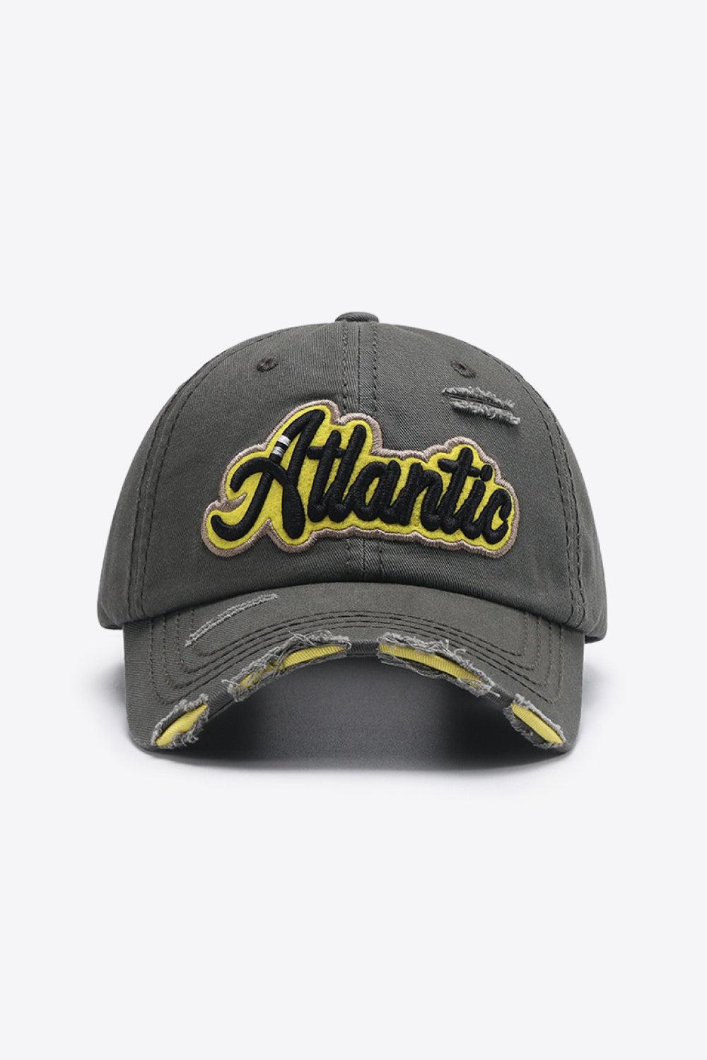 ATLANTIC Graphic Distressed Baseball Cap BLUE ZONE PLANET