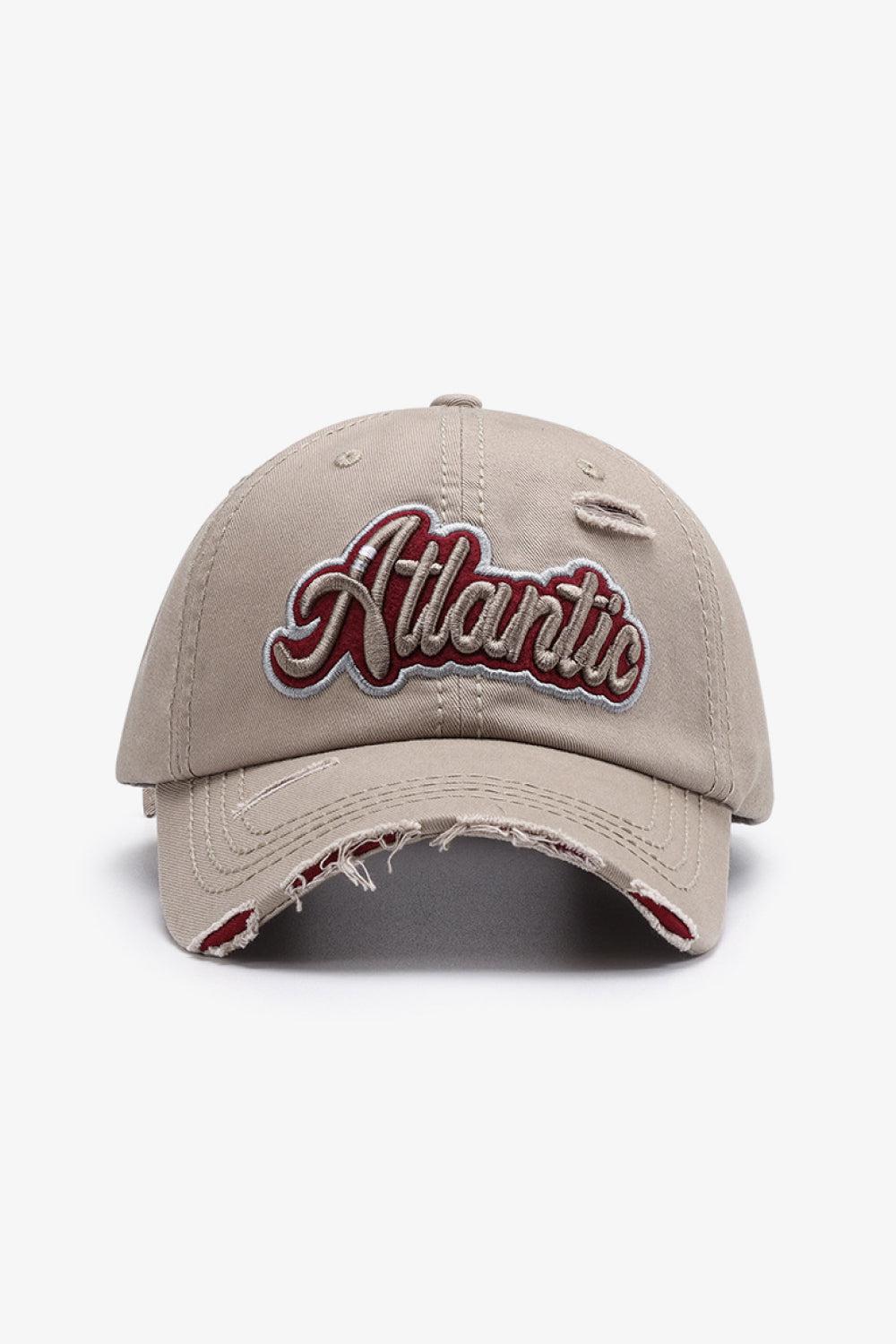 ATLANTIC Graphic Distressed Baseball Cap BLUE ZONE PLANET