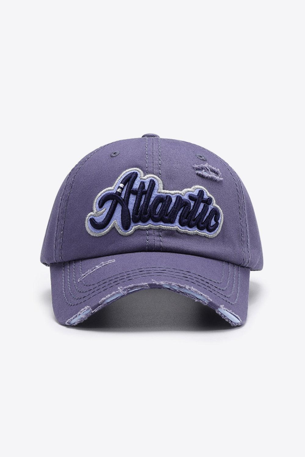 ATLANTIC Graphic Distressed Baseball Cap BLUE ZONE PLANET