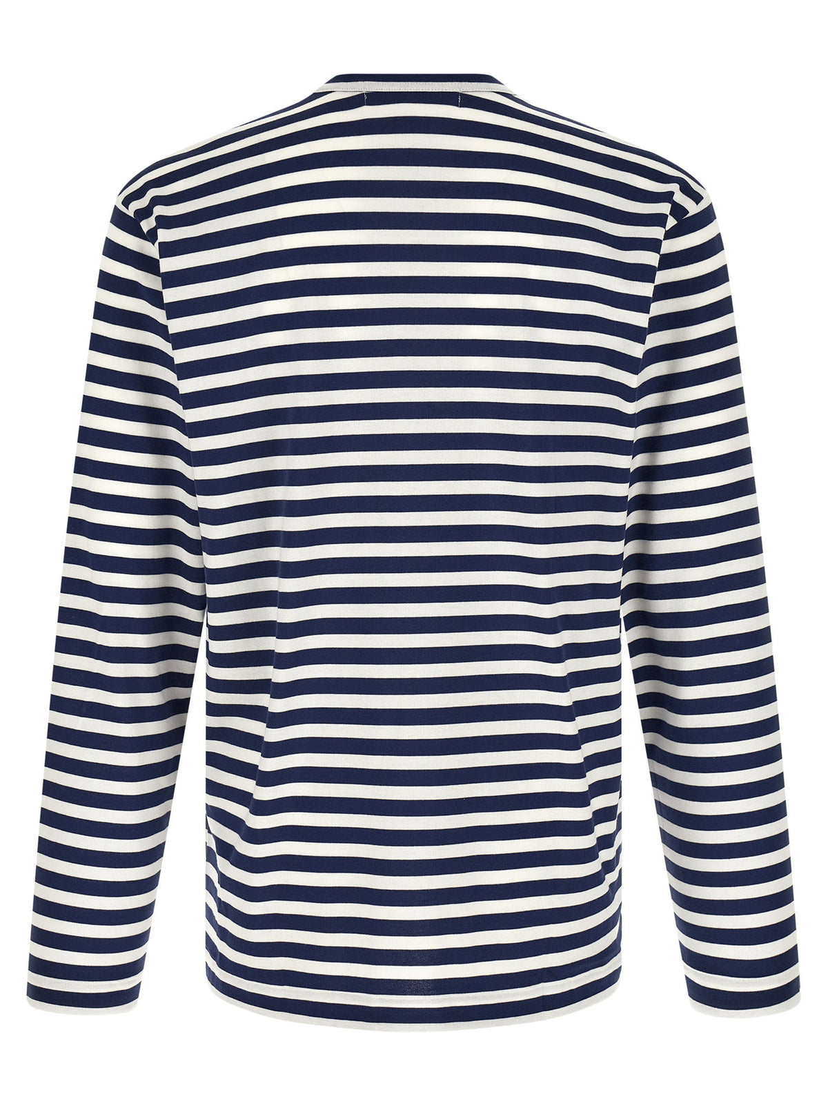 Comme Des Garçons Play Striped T-shirt With Heart Patch-Topwear-[Adult]-[Female]-2022 Online Blue Zone Planet