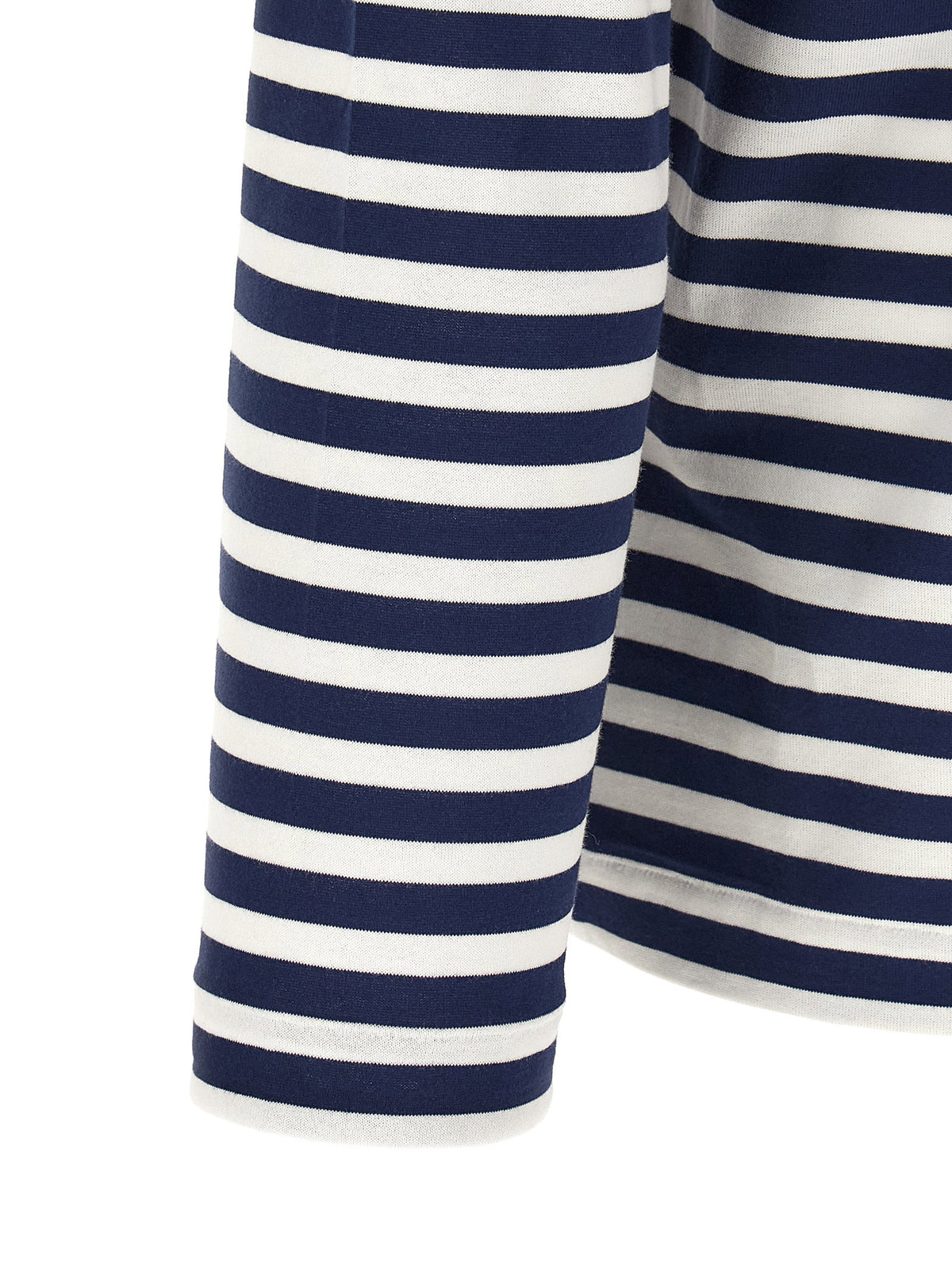 Comme Des Garçons Play Striped T-shirt With Heart Patch-Topwear-[Adult]-[Female]-2022 Online Blue Zone Planet