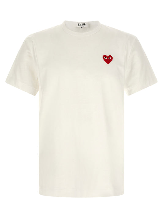 Comme Des Garçons Play Heart Patch T-shirt-Topwear-[Adult]-[Female]-2022 Online Blue Zone Planet