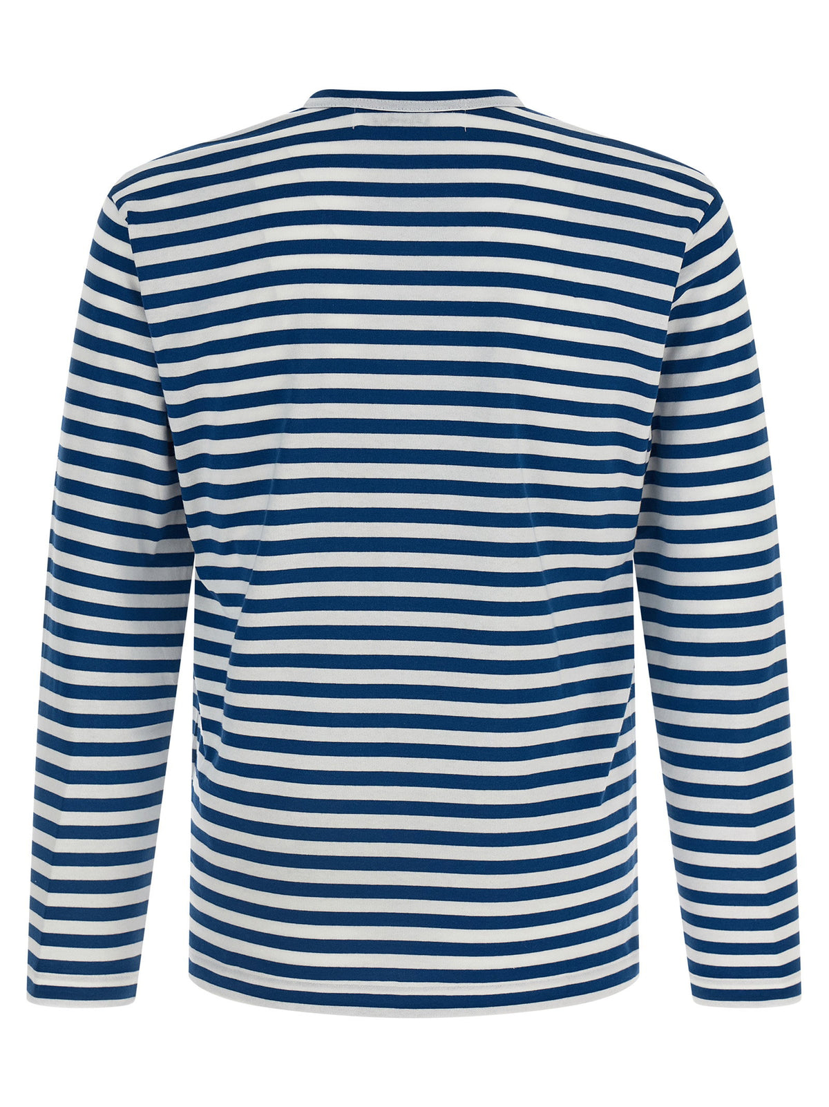 Comme Des Garçons Play Logo Patch Stripes T-shirt-Topwear-[Adult]-[Female]-2022 Online Blue Zone Planet