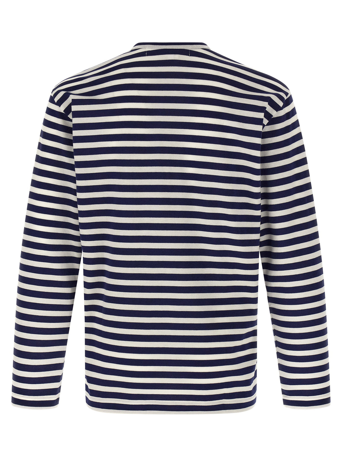 Comme Des Garçons Play Logo Patch Stripes T-shirt-Topwear-[Adult]-[Female]-2022 Online Blue Zone Planet