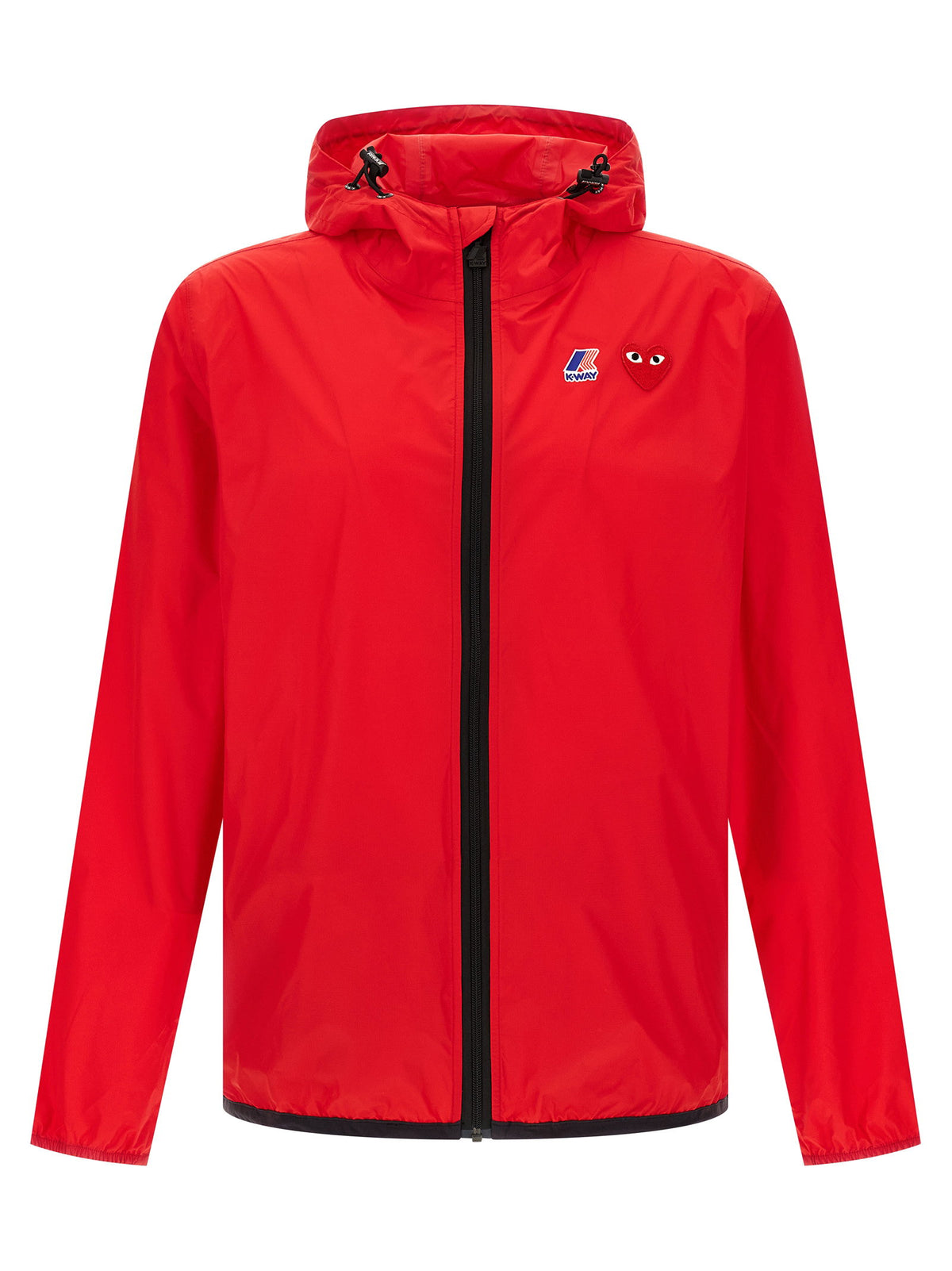 Comme Des Garçons Play X K-way Jacket-Tops / Dresses-[Adult]-[Female]-temp-S-Red-2022 Online Blue Zone Planet