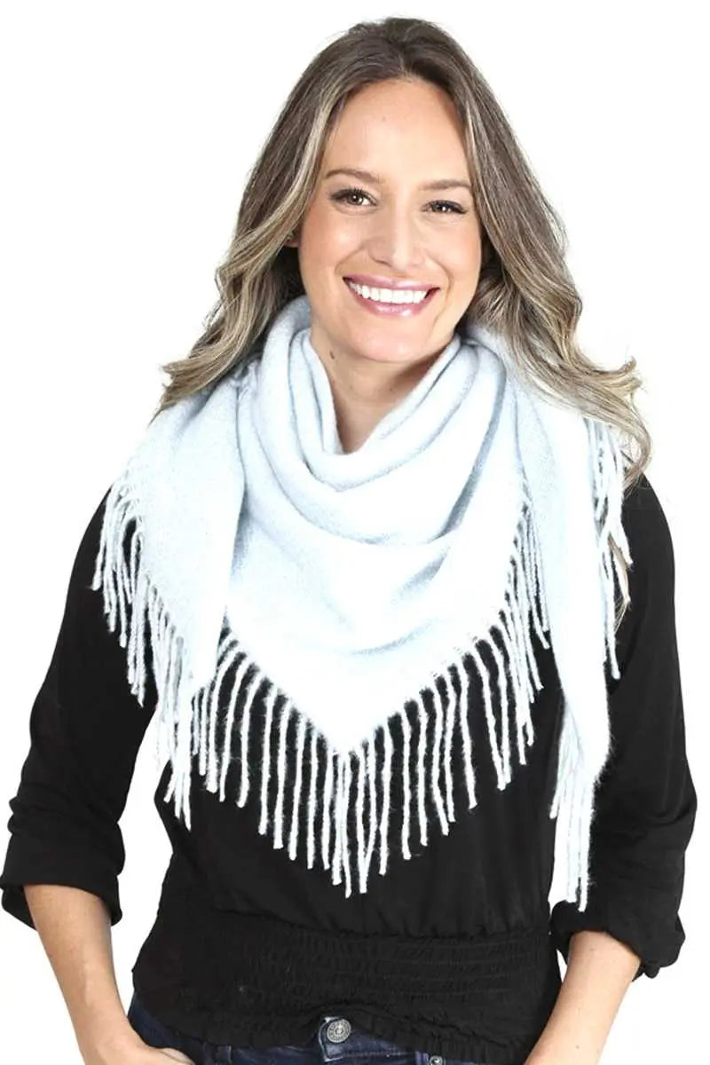 Absolutely Loving My Fringy Solid Color Blanket Scarf Blue Zone Planet
