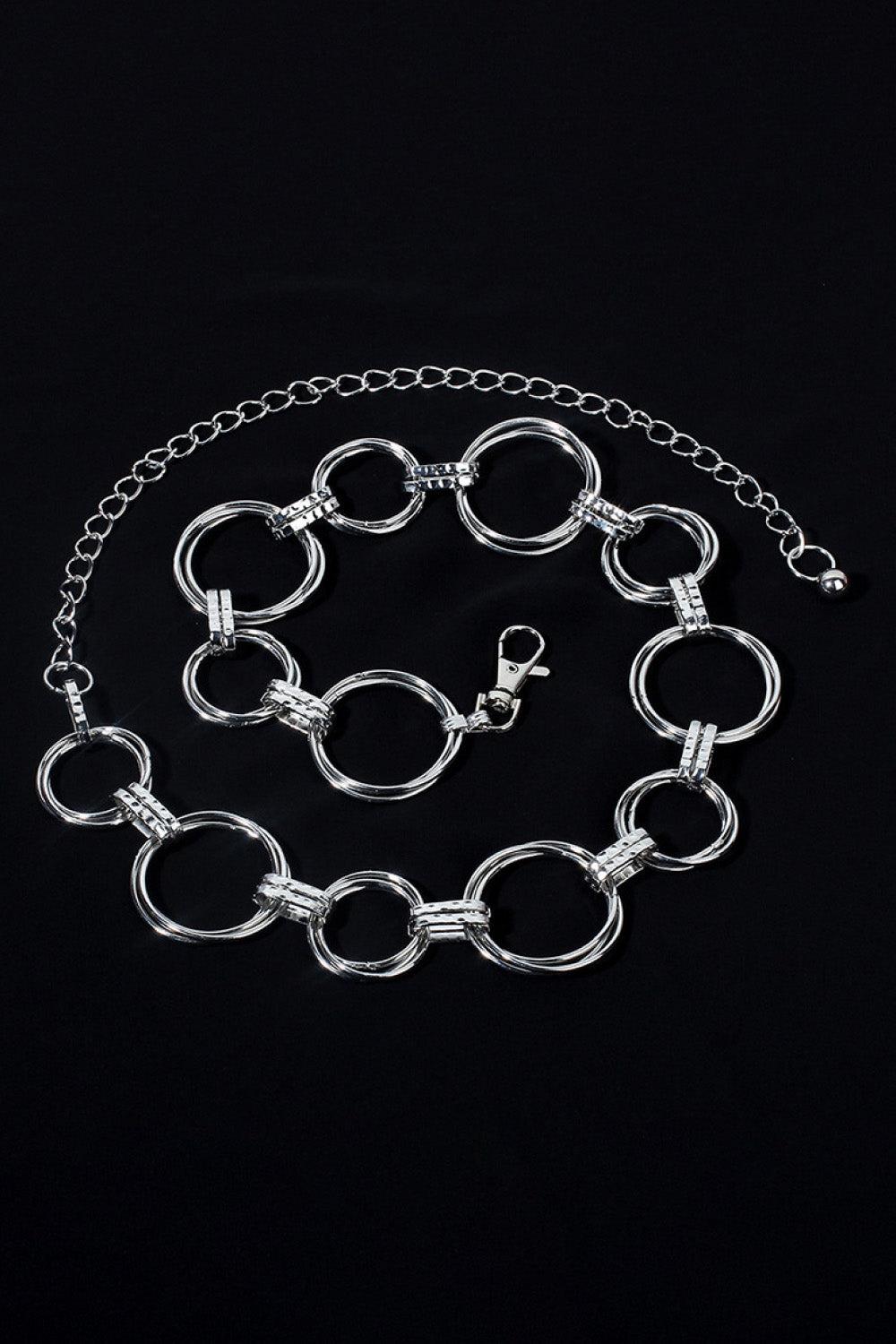 Alloy Chain Circle Shape Belt BLUE ZONE PLANET