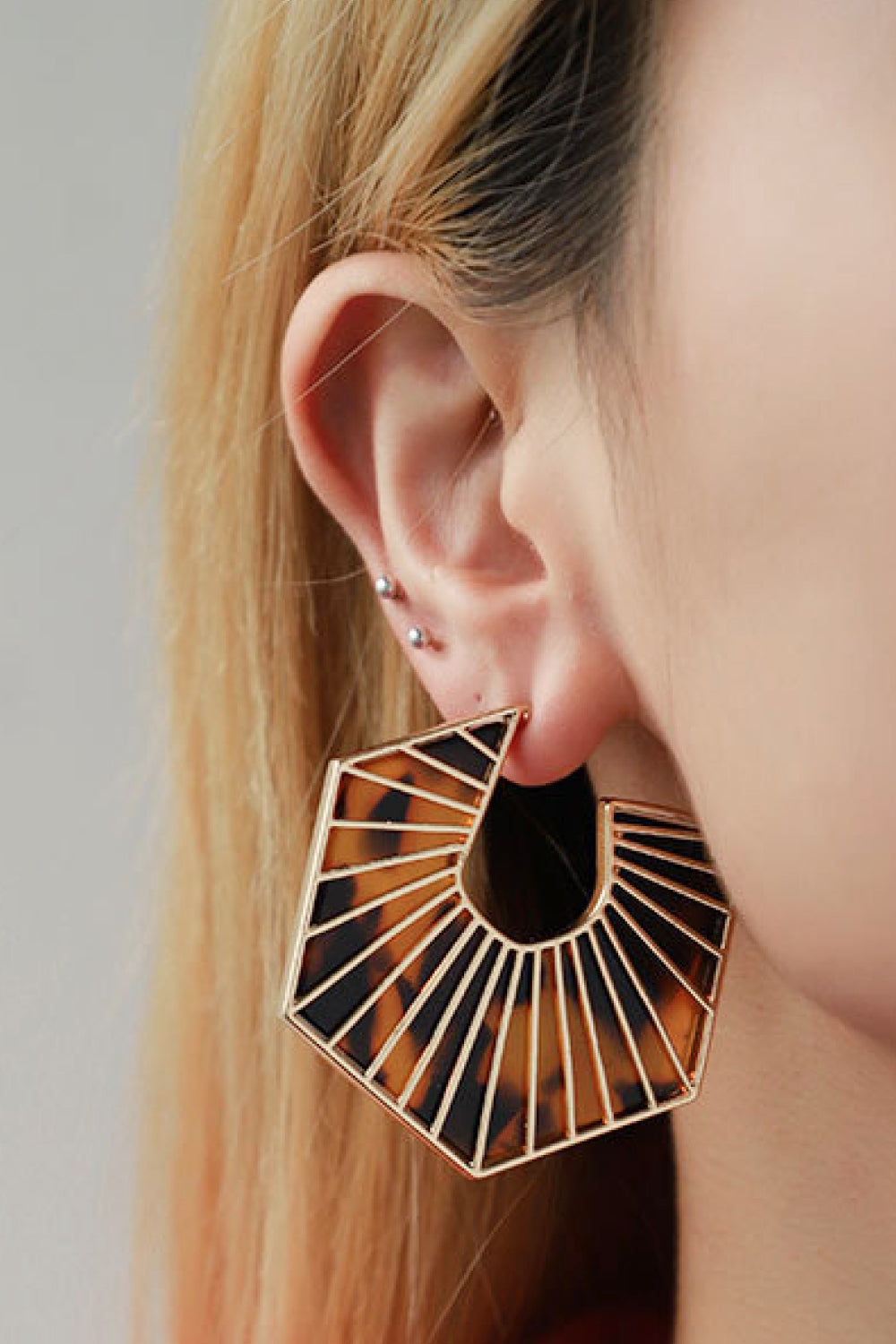 Alloy Geometric Earrings BLUE ZONE PLANET