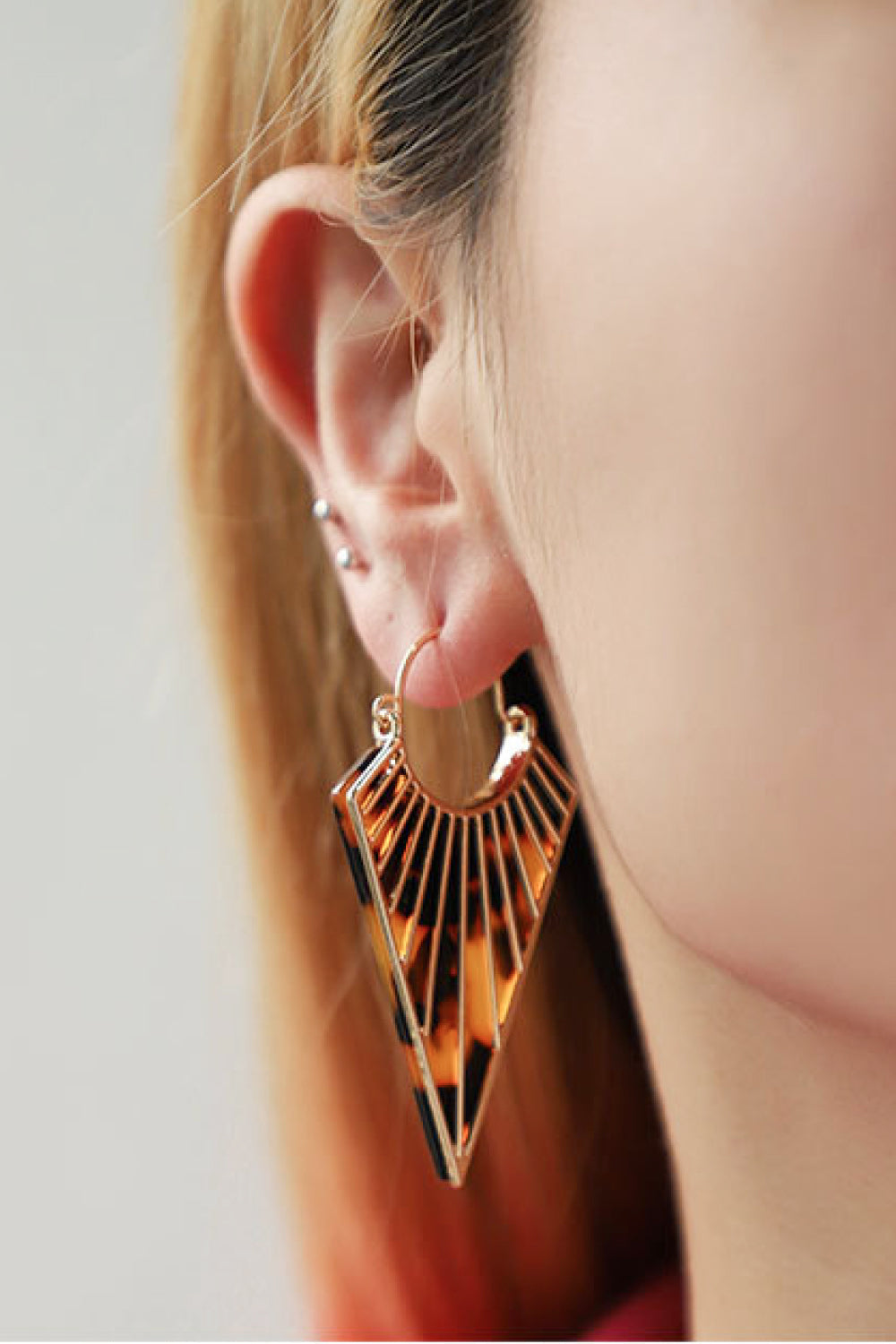 Alloy Geometric Earrings BLUE ZONE PLANET