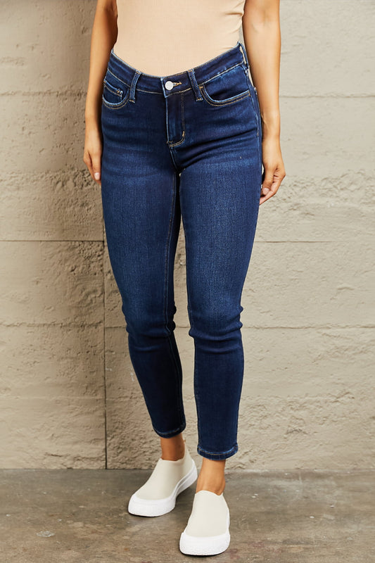 BAYEAS Mid Rise Slim Jeans BLUE ZONE PLANET