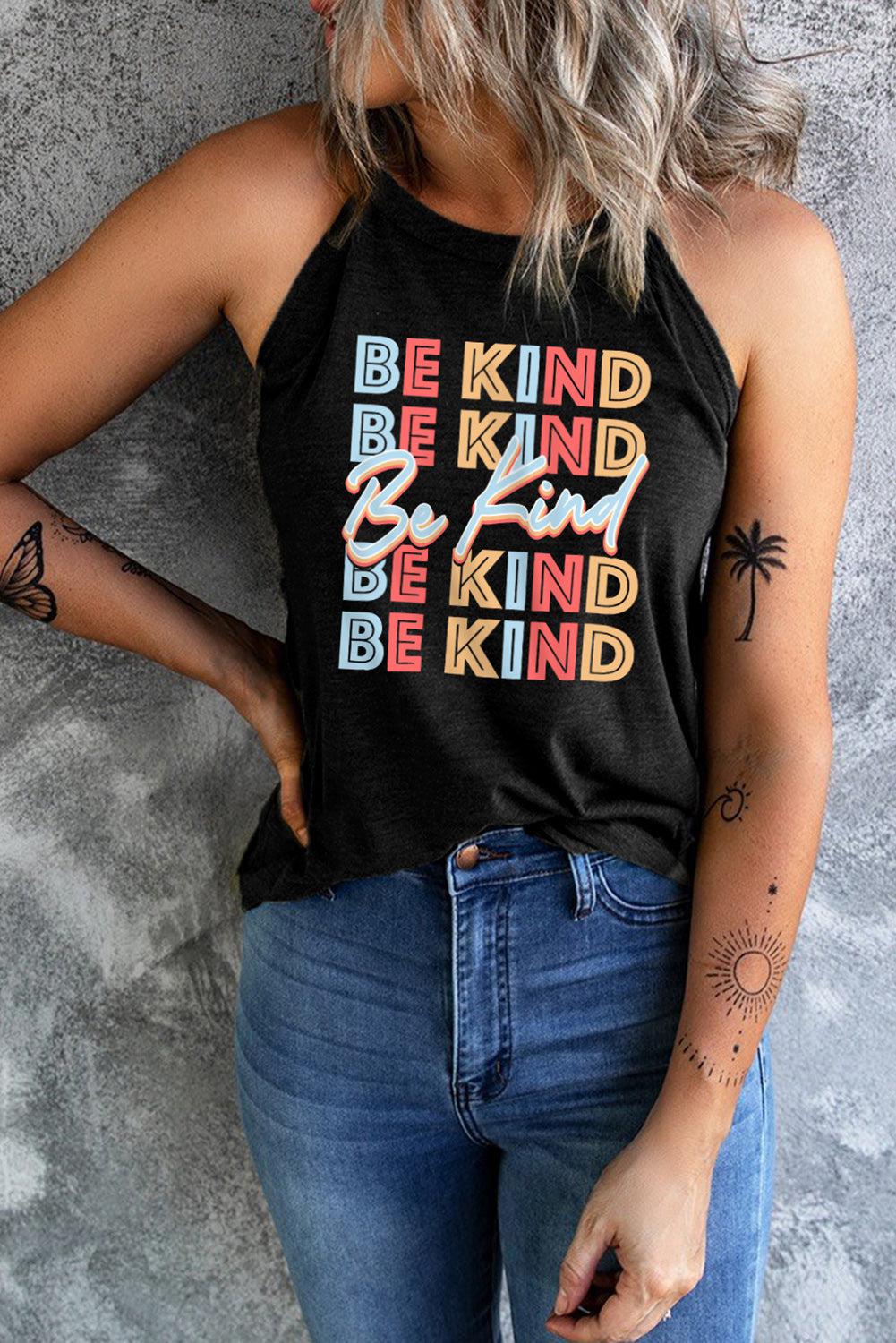 BE KIND Graphic Tank Top BLUE ZONE PLANET