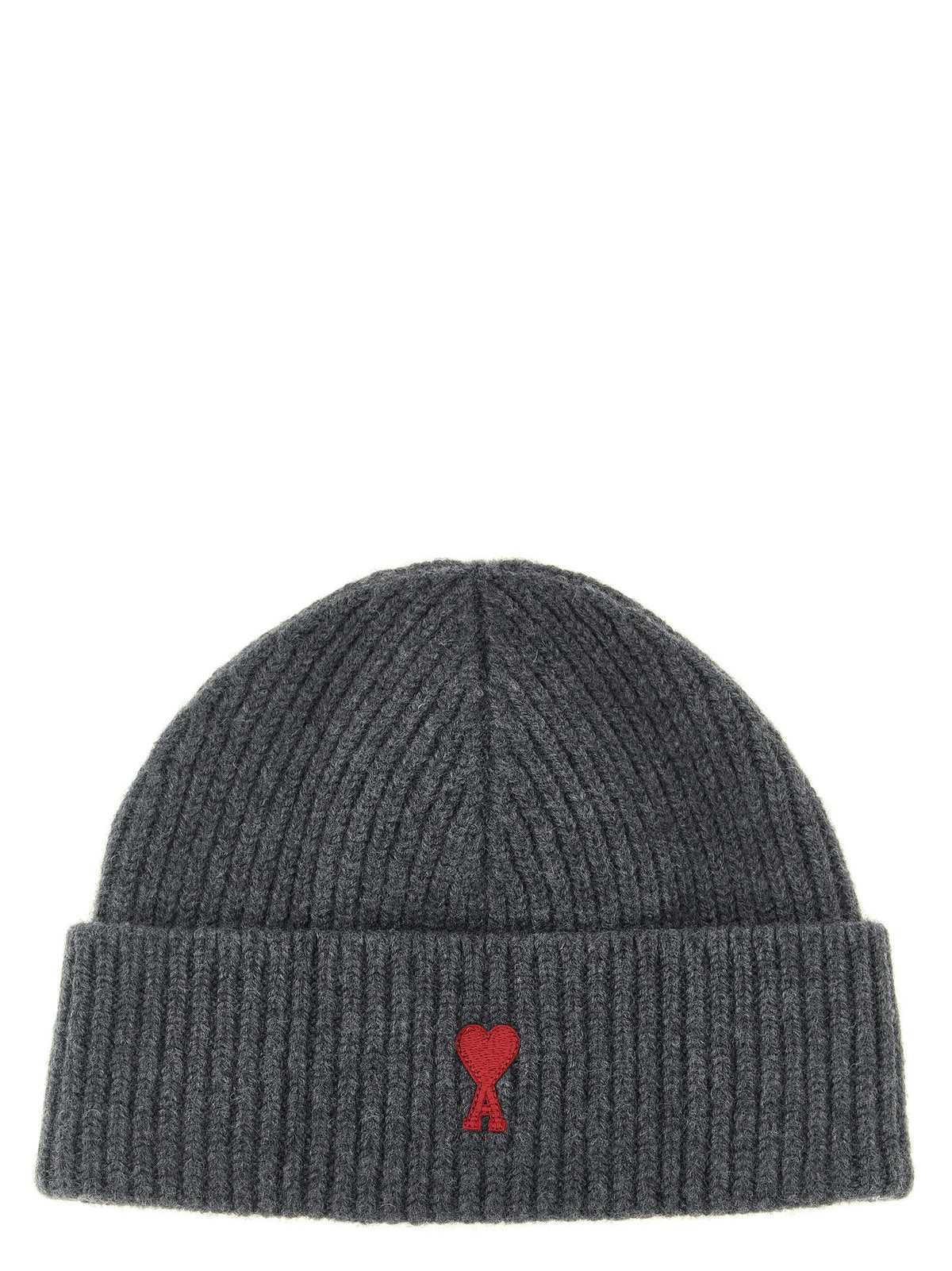 Ami Paris Ami De Cœur Beanie-BEANIES-[Adult]-[Female]-UNI-Gray-2022 Online Blue Zone Planet