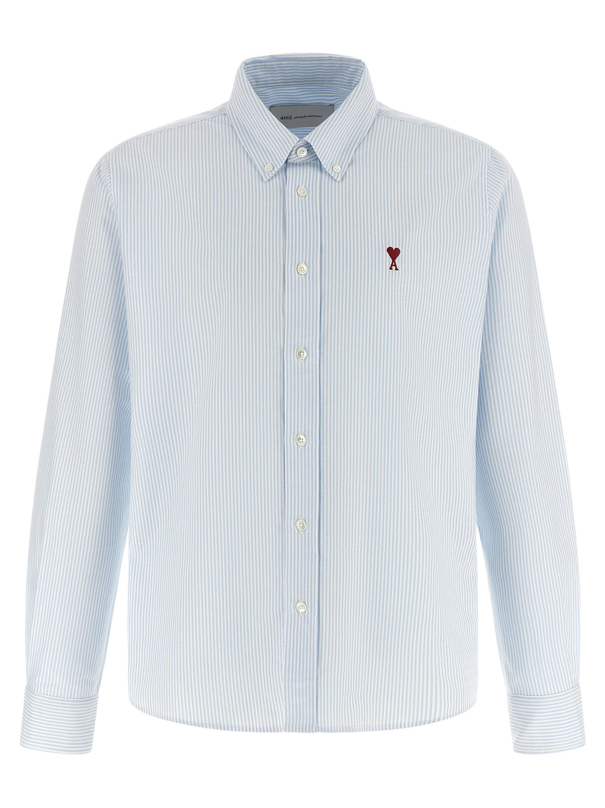 Ami Paris Ami De Coeur Shirt-Shirts-[Adult]-[Female]-L-Light Blue-2022 Online Blue Zone Planet