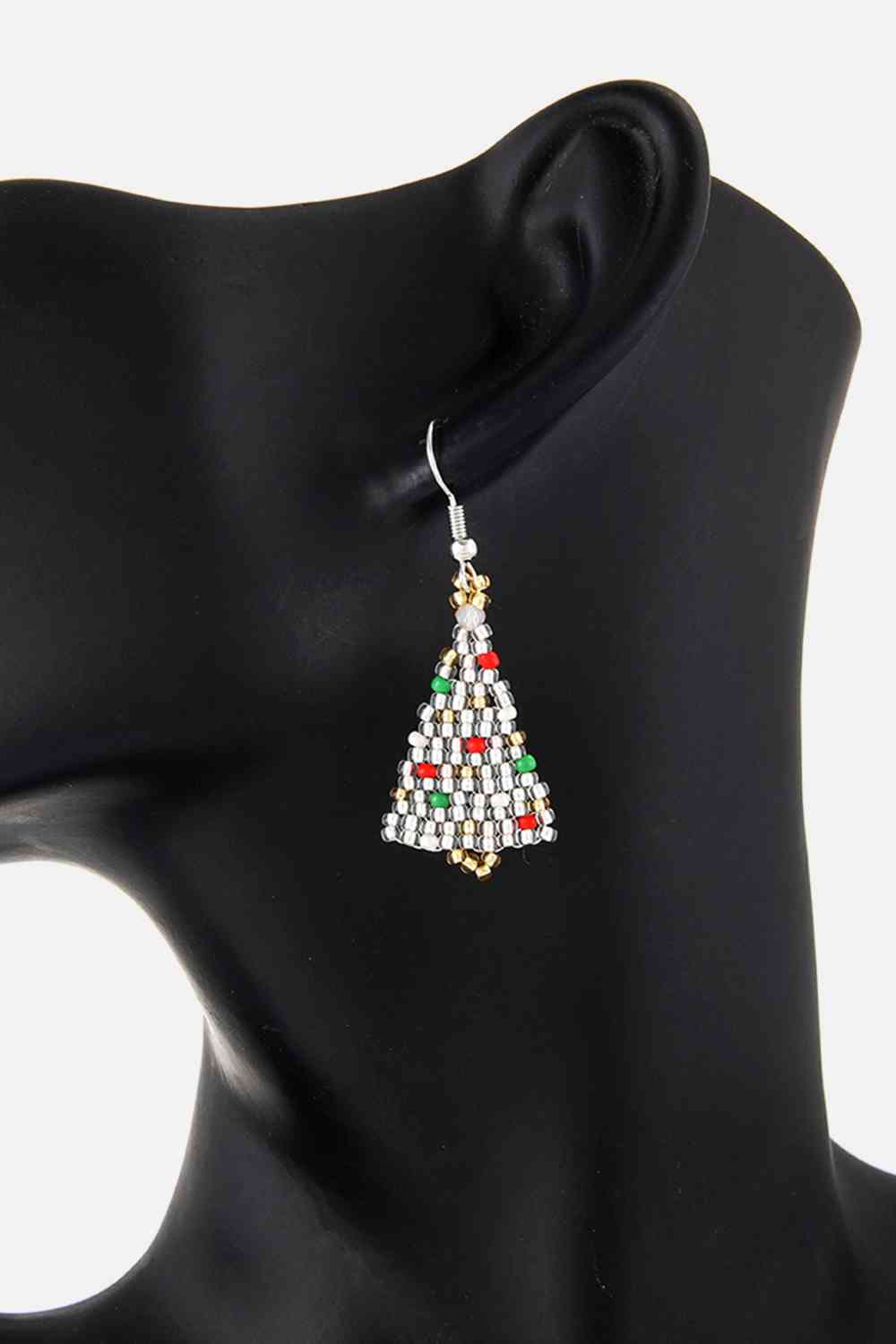 Beaded Christmas Tree Earrings BLUE ZONE PLANET