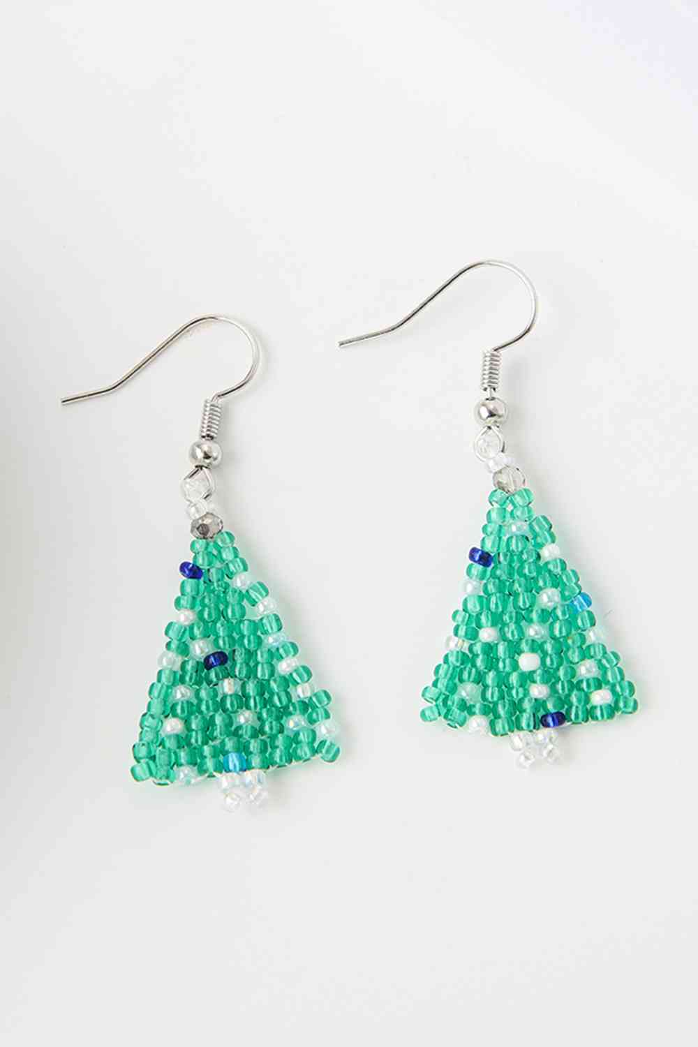 Beaded Christmas Tree Earrings BLUE ZONE PLANET