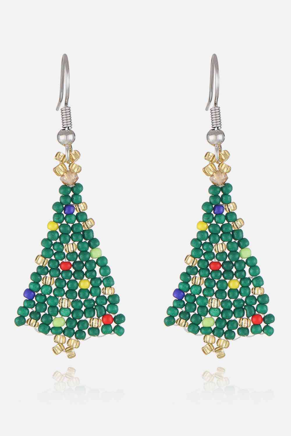 Beaded Christmas Tree Earrings BLUE ZONE PLANET