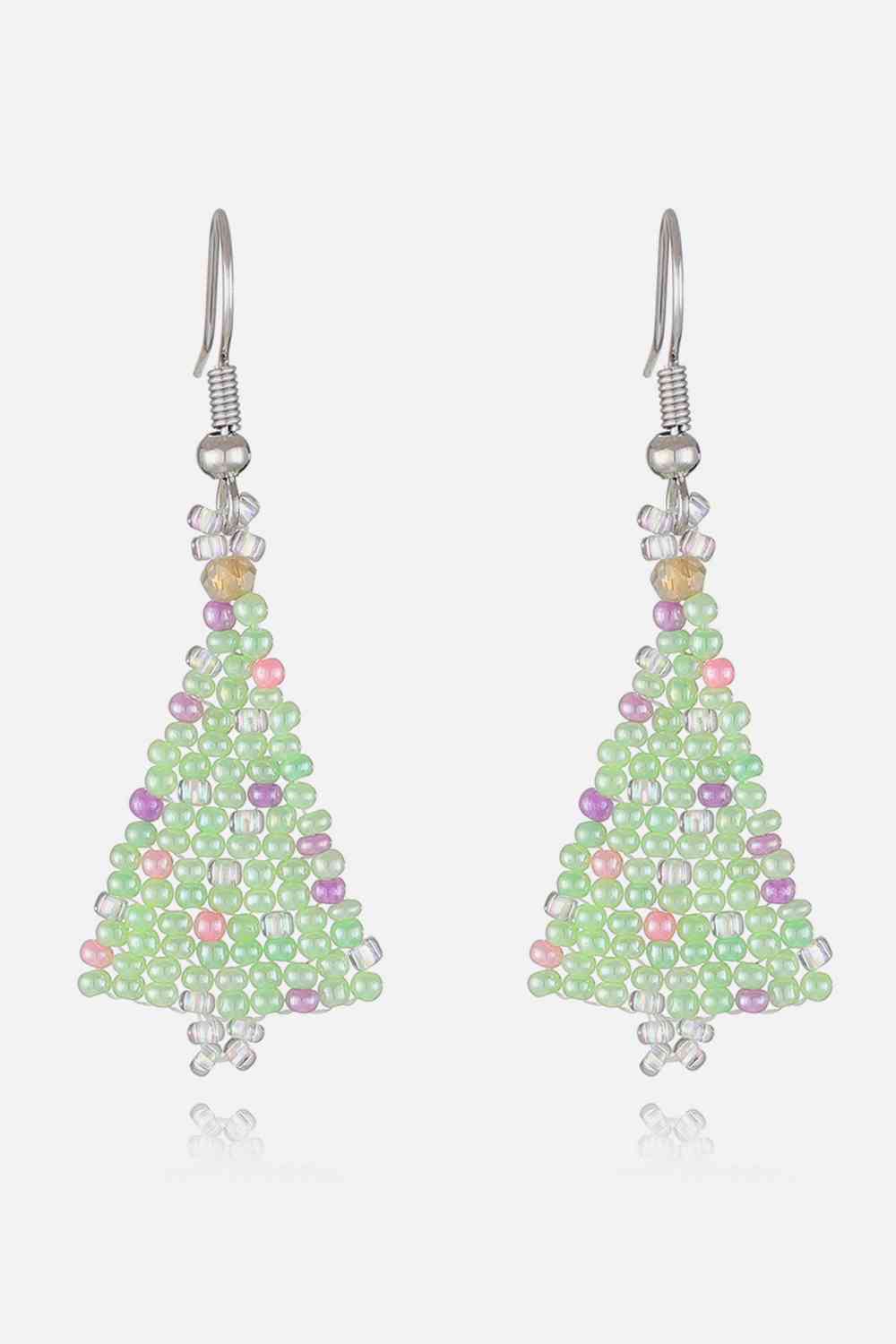 Beaded Christmas Tree Earrings BLUE ZONE PLANET