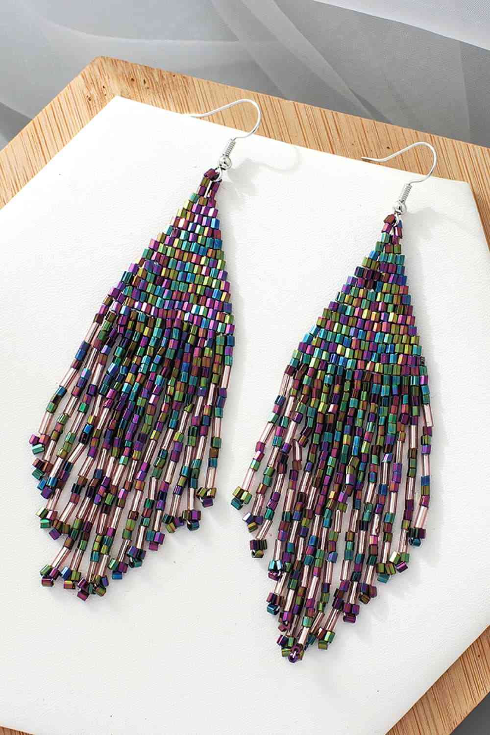 Beaded Dangle Earrings BLUE ZONE PLANET