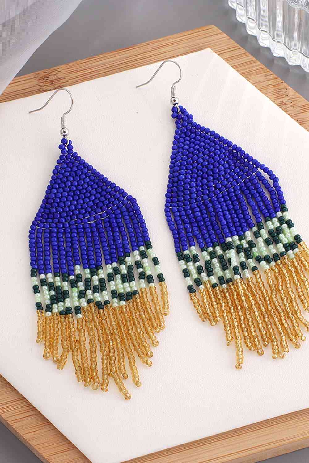 Beaded Dangle Earrings BLUE ZONE PLANET