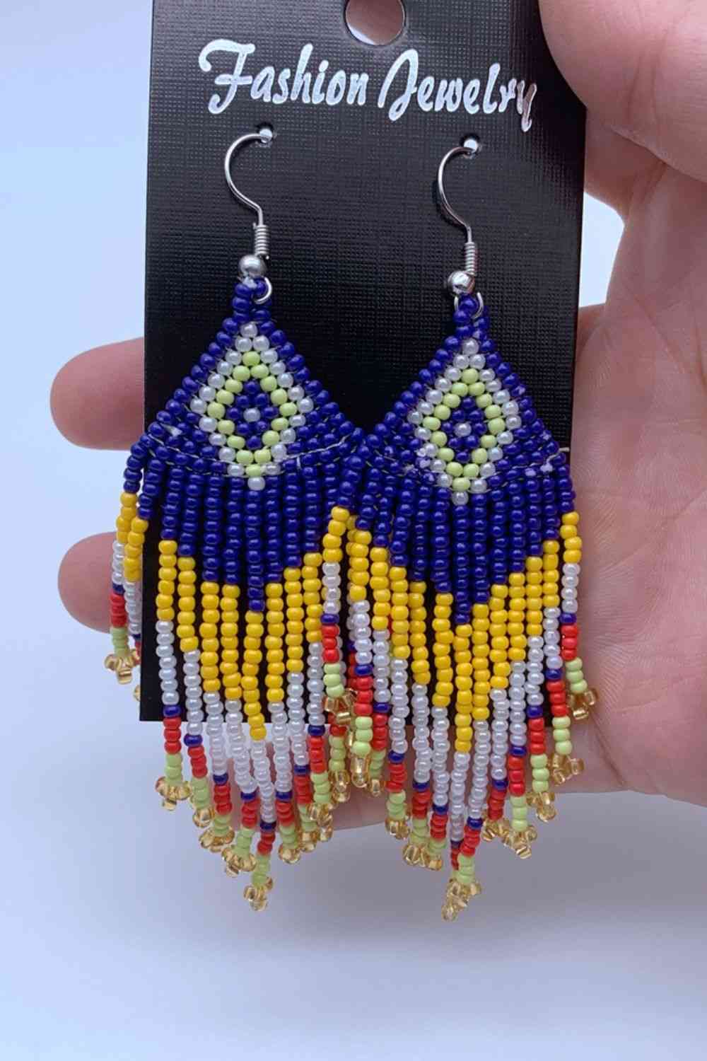 Beaded Dangle Earrings BLUE ZONE PLANET