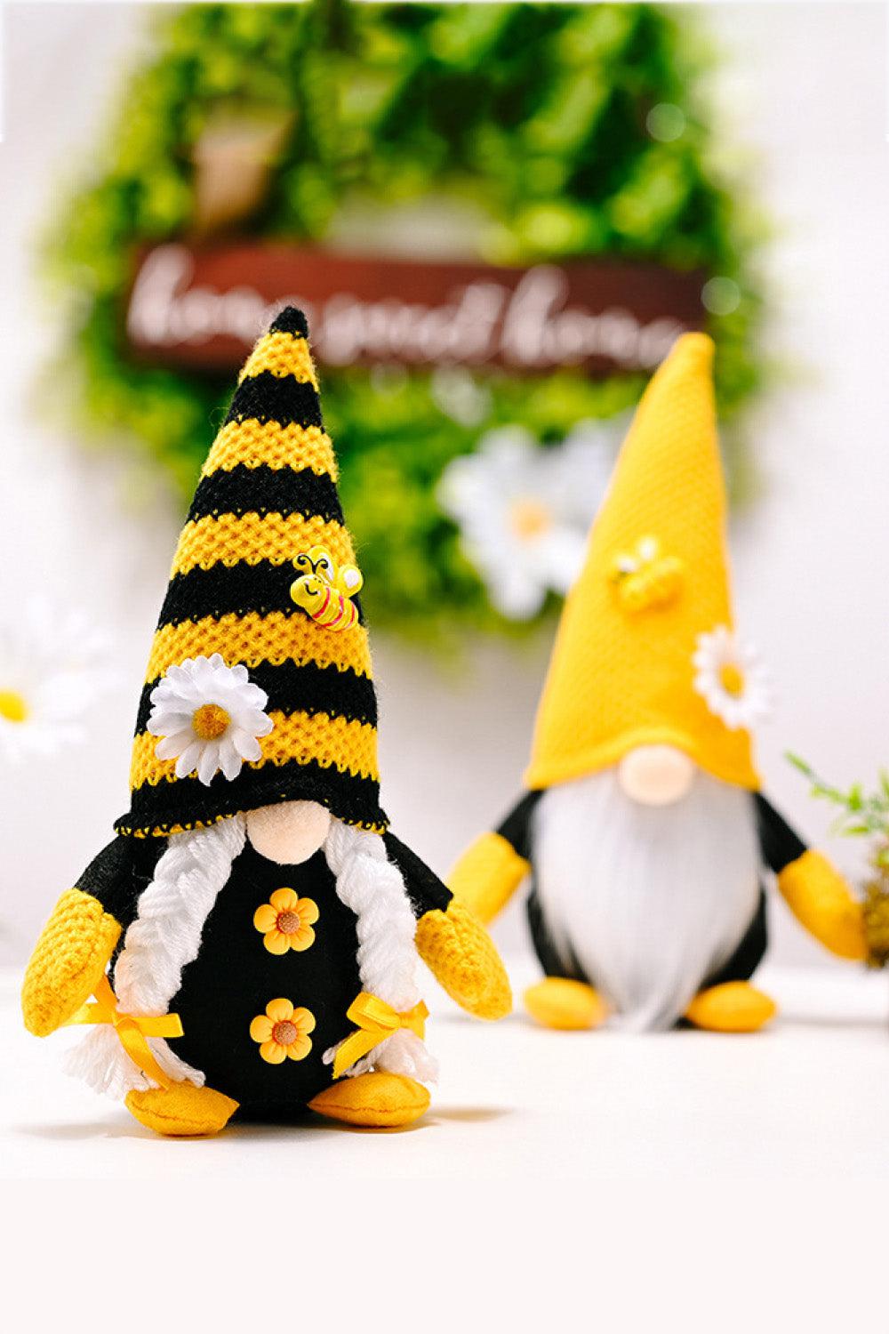 Bee and Flower Decor Faceless Gnome BLUE ZONE PLANET