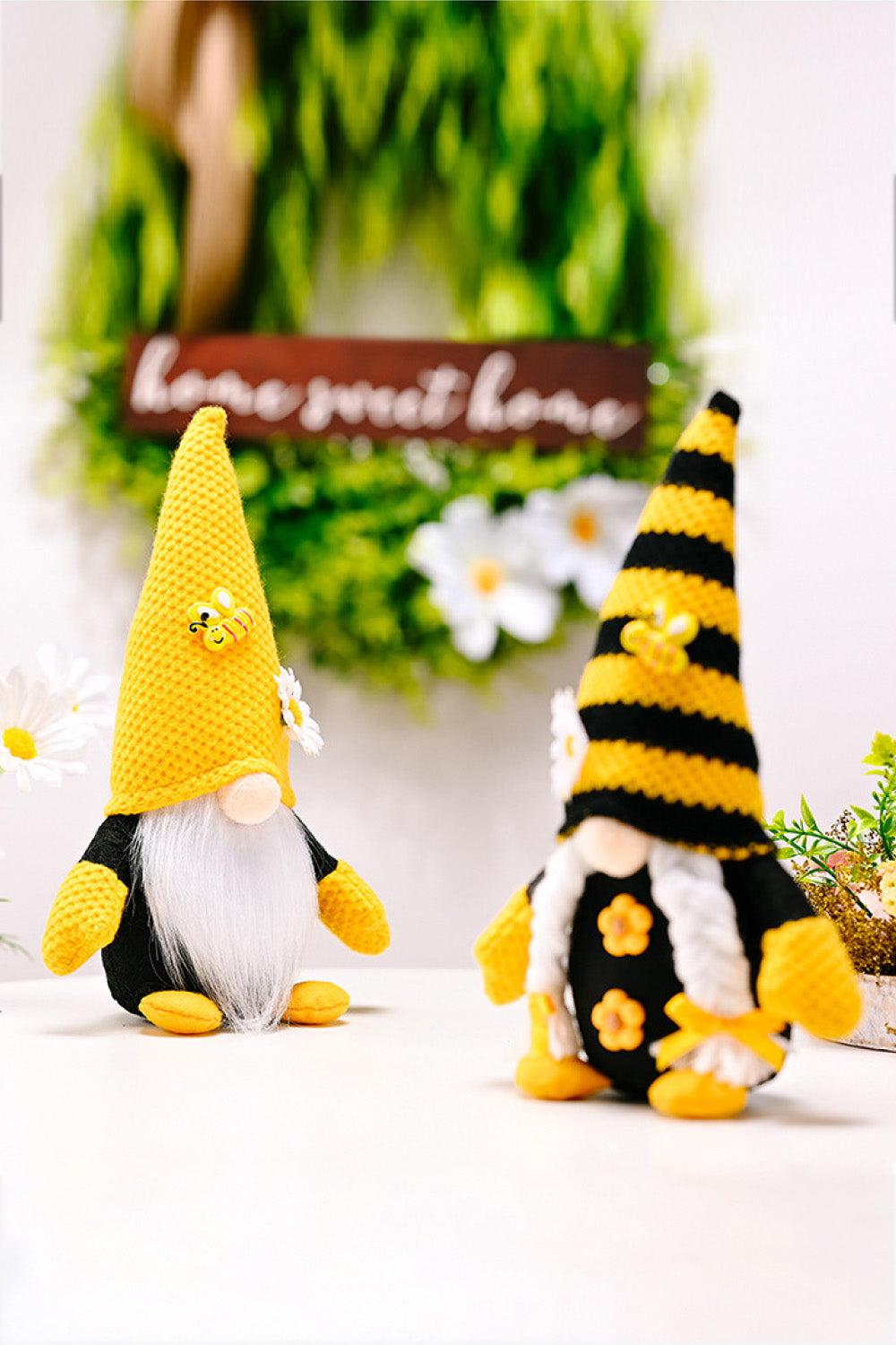 Bee and Flower Decor Faceless Gnome BLUE ZONE PLANET