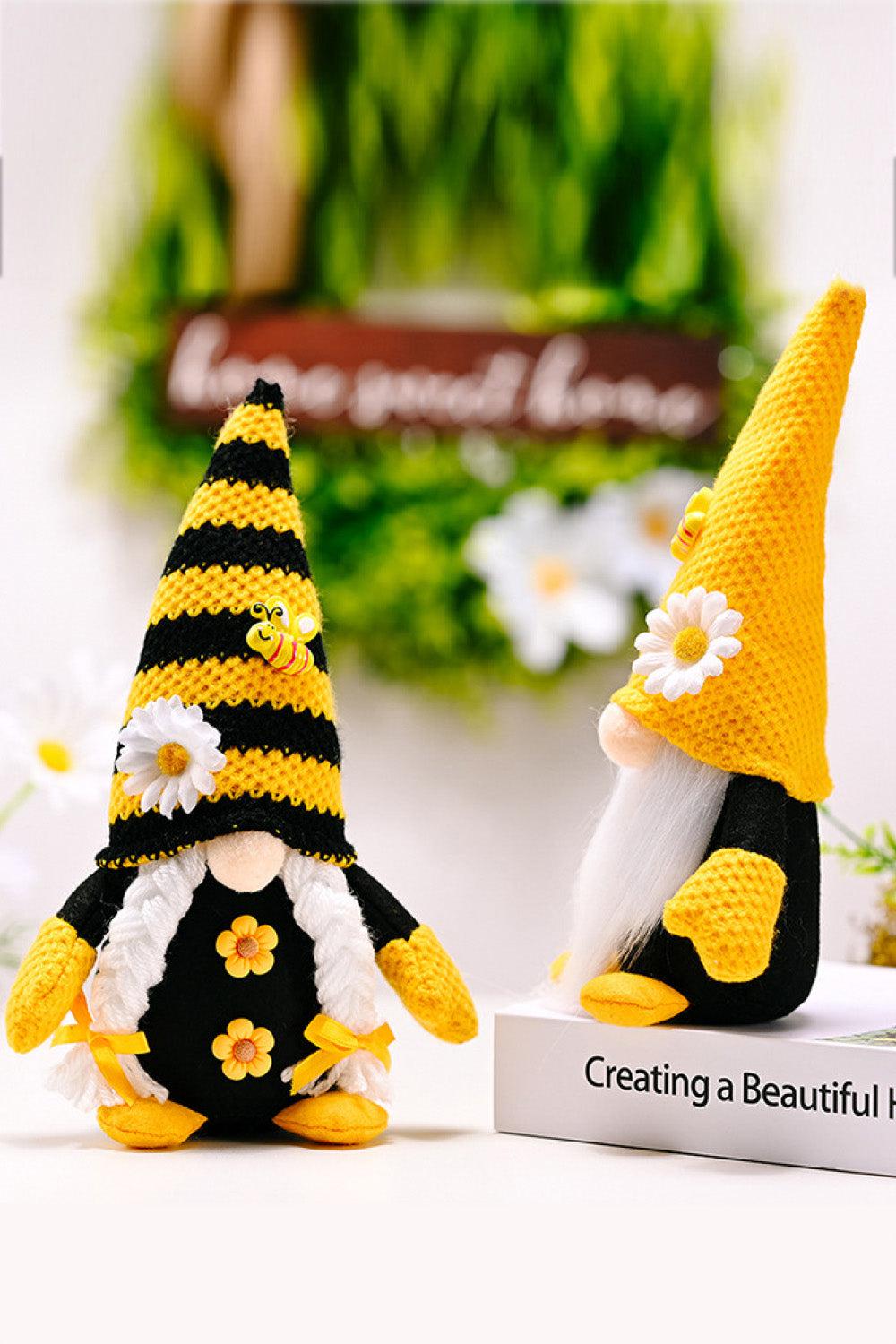 Bee and Flower Decor Faceless Gnome BLUE ZONE PLANET