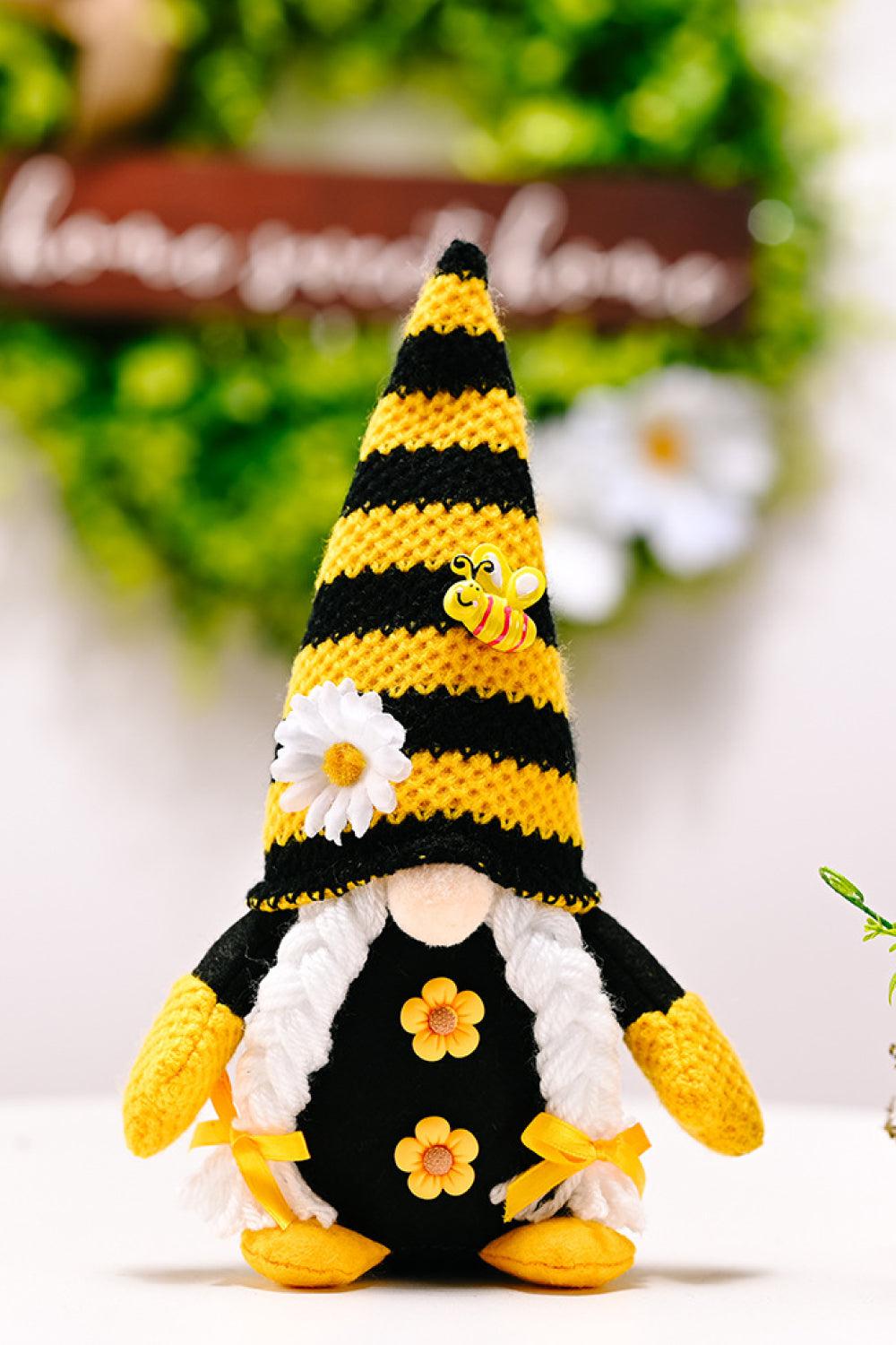 Bee and Flower Decor Faceless Gnome BLUE ZONE PLANET