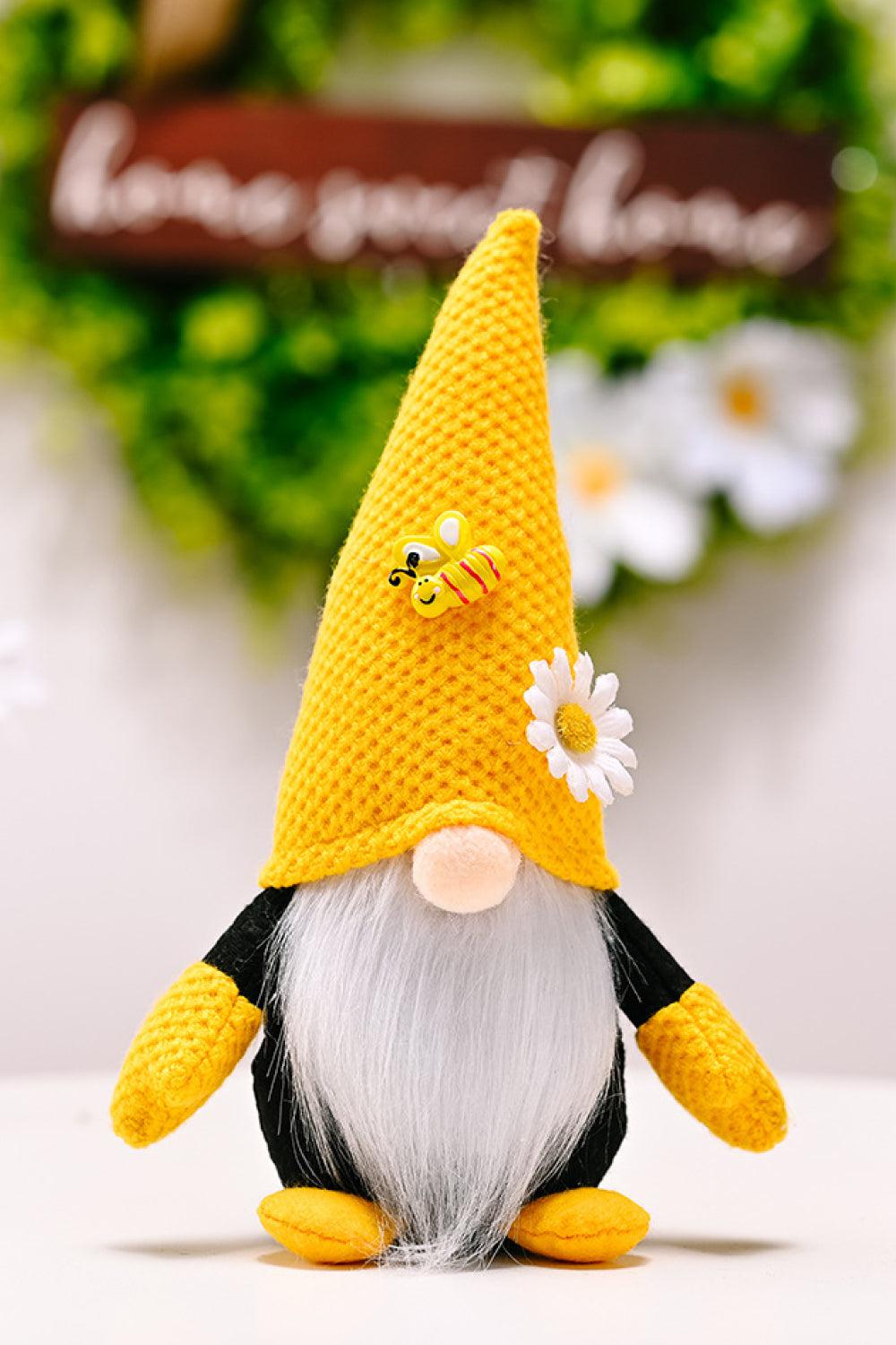 Bee and Flower Decor Faceless Gnome BLUE ZONE PLANET