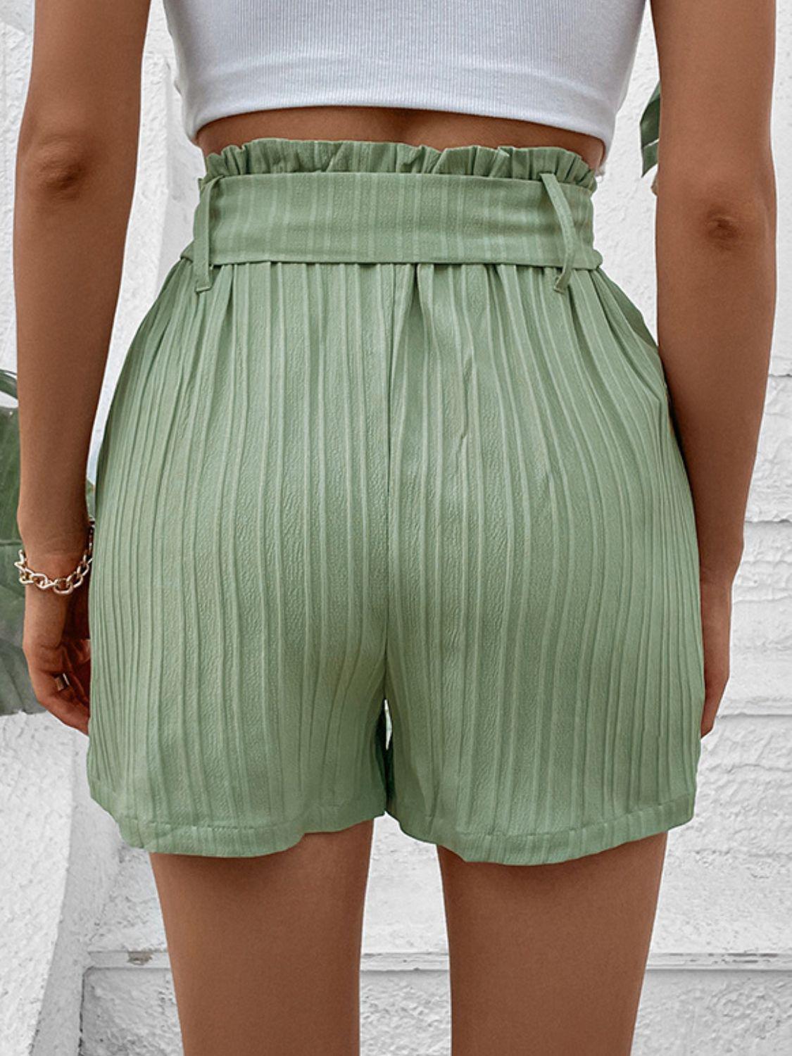 Belted Shorts with Pockets BLUE ZONE PLANET