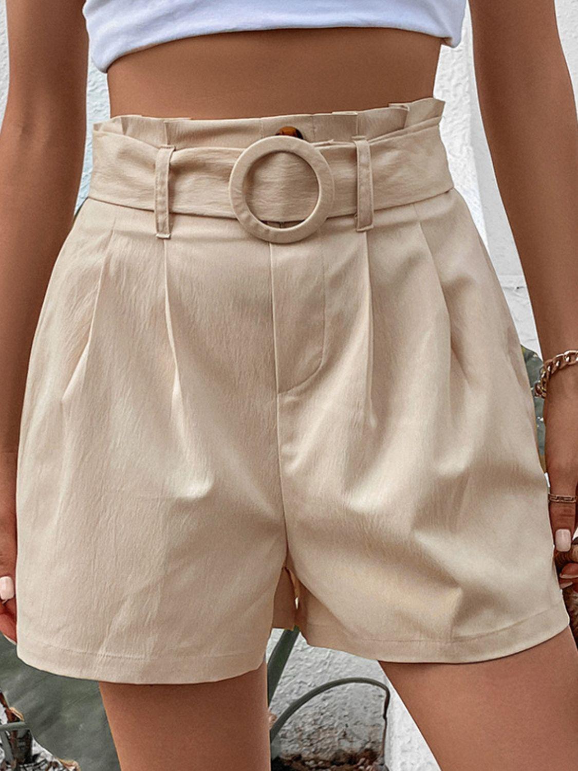 Belted Shorts with Pockets BLUE ZONE PLANET