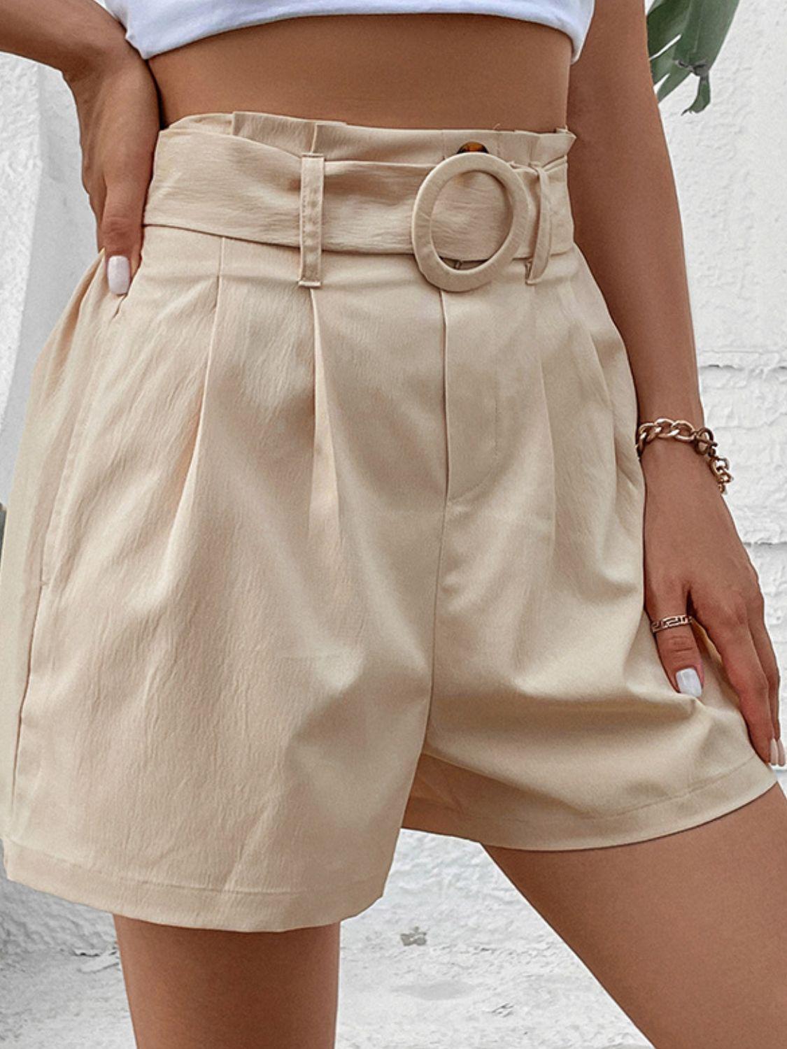 Belted Shorts with Pockets BLUE ZONE PLANET