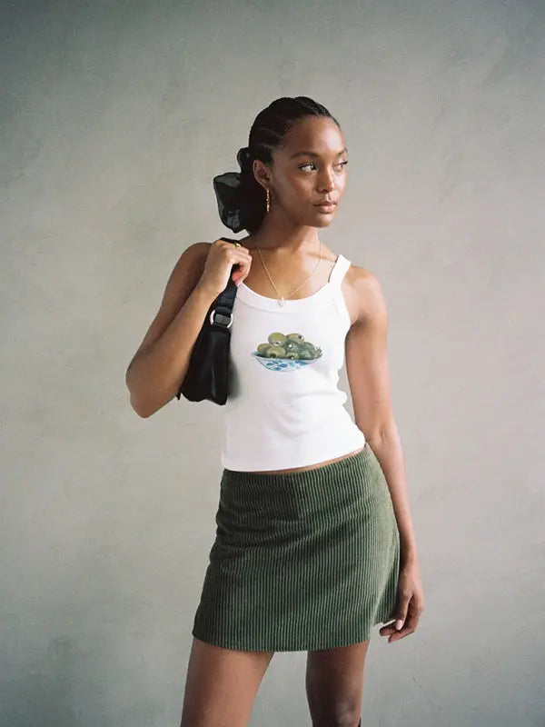 Blue Zone Planet | Anna's Simple Printed Hot Girl Camisole Vest BLUE ZONE PLANET