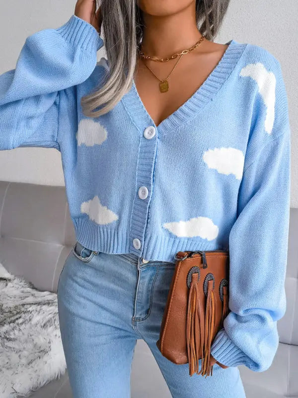 Blue Zone Planet |  Baiyun knitted cardigan sweater BLUE ZONE PLANET