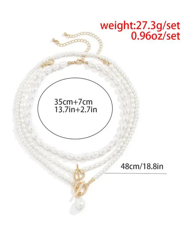 Blue Zone Planet |  Baroque shaped pearl necklace creative irregular chain clavicle necklace BLUE ZONE PLANET
