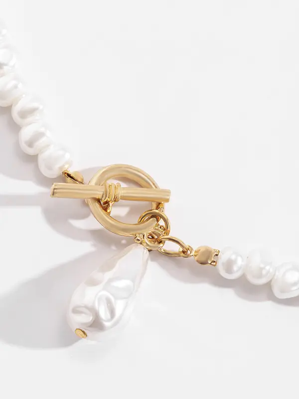 Blue Zone Planet |  Baroque shaped pearl necklace creative irregular chain clavicle necklace BLUE ZONE PLANET
