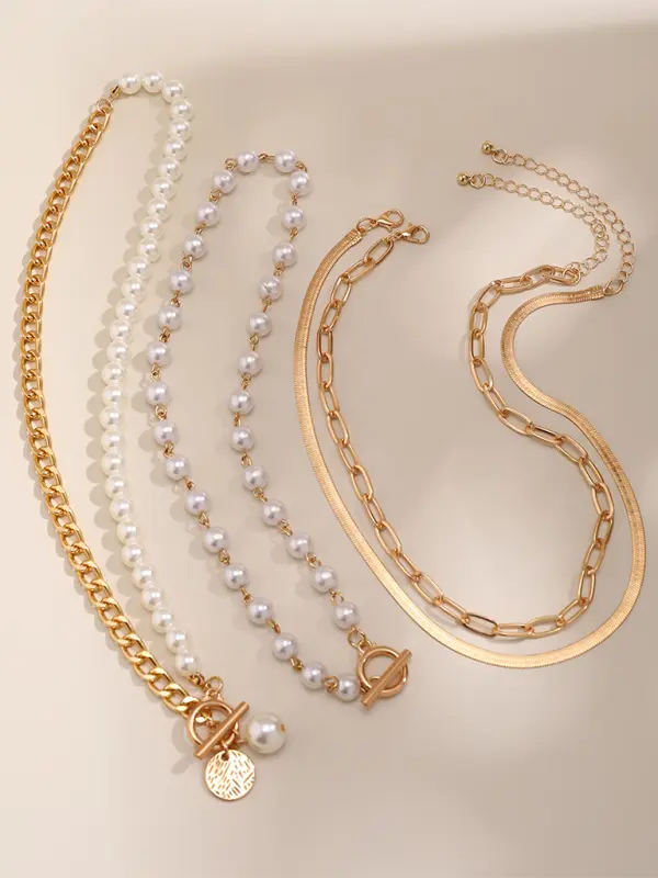 Blue Zone Planet |  Baroque shaped pearl necklace creative irregular chain clavicle necklace BLUE ZONE PLANET