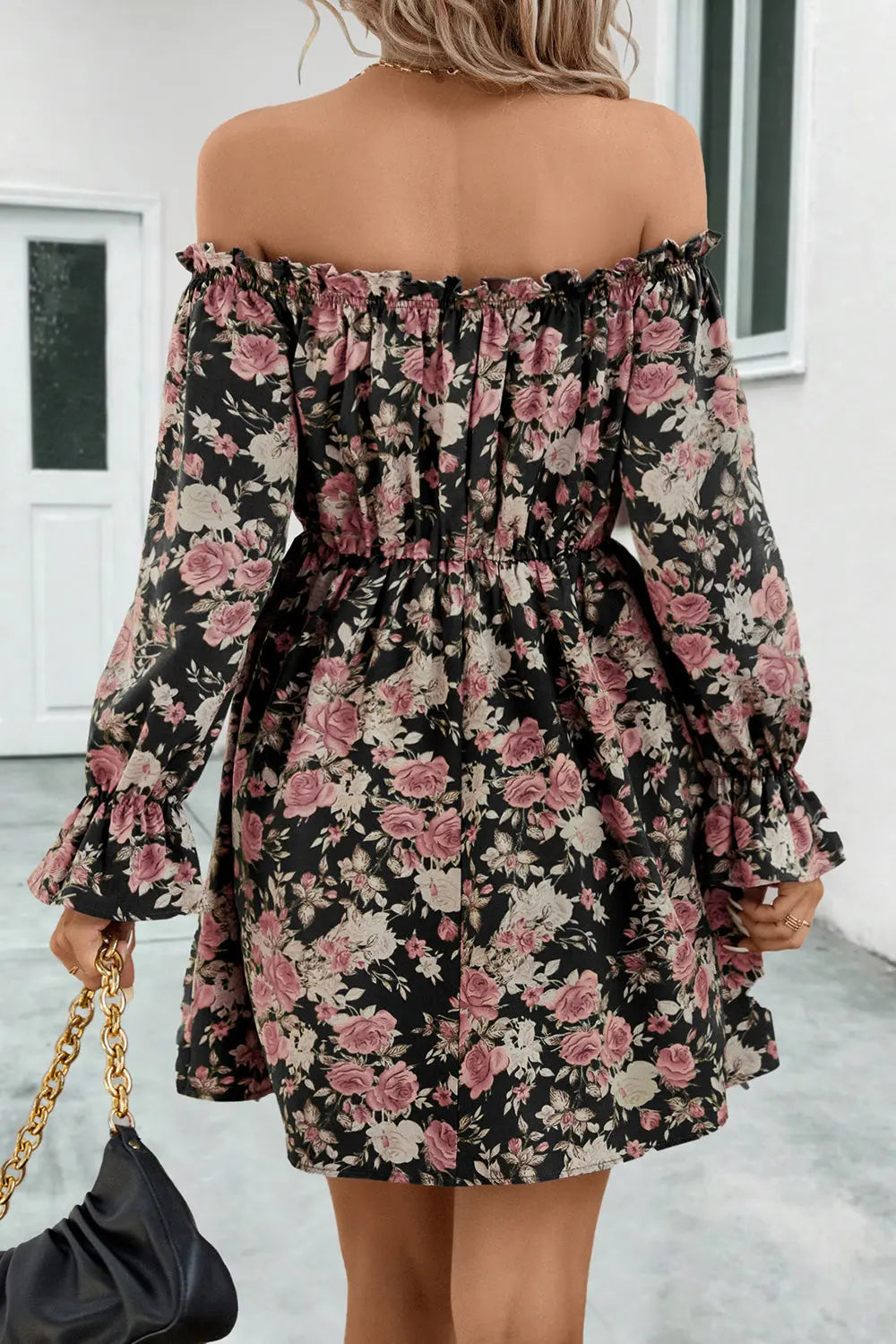 Blue Zone Planet |  Floral Off-Shoulder Flounce Sleeve Dress BLUE ZONE PLANET