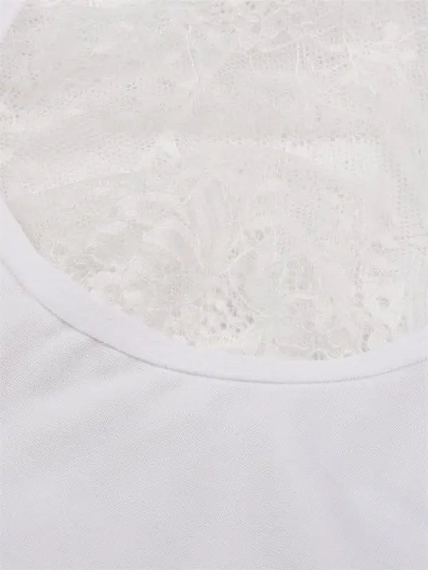 Blue Zone Planet |  Giselle's Crop Top with See-Through Top BLUE ZONE PLANET
