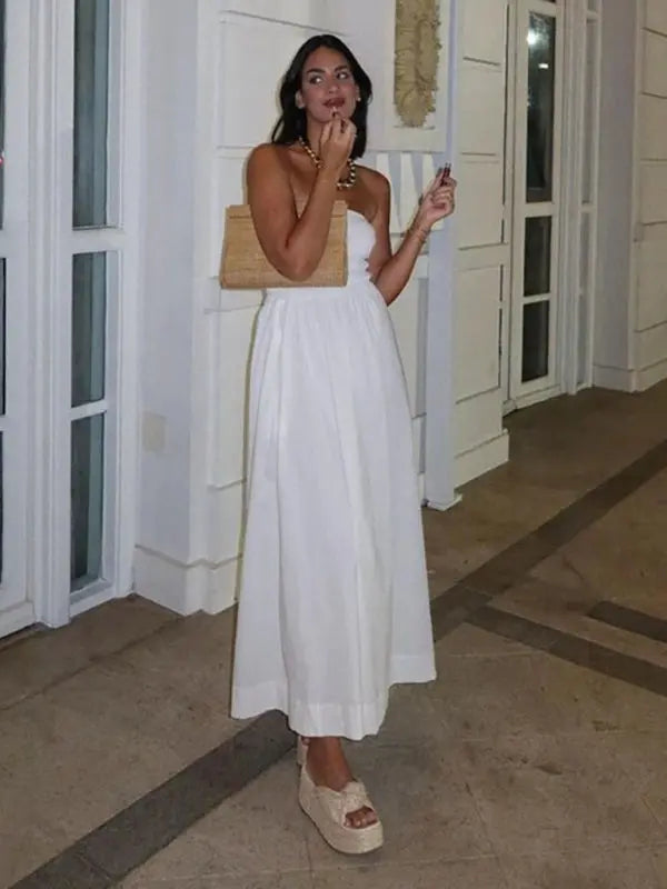 Blue Zone Planet | Isabella's Island Tube Top Sleeveless Maxi Dress BLUE ZONE PLANET