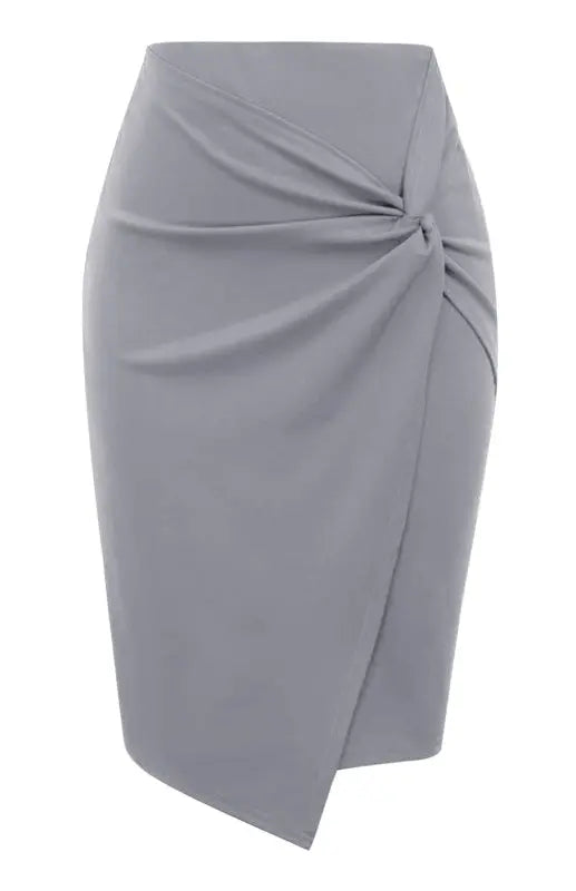 Blue Zone Planet |  Janet's Pleated Solid Color Bodycon Midi Skirt BLUE ZONE PLANET