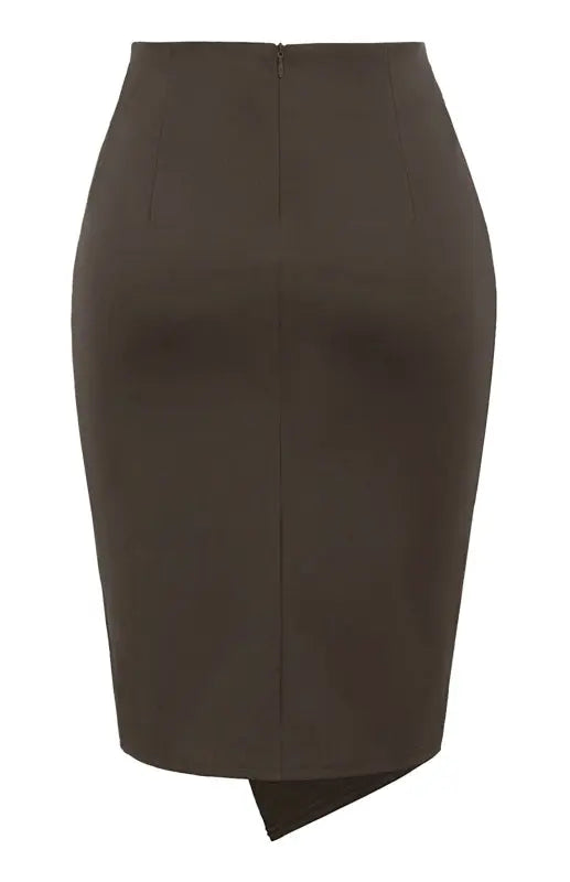 Blue Zone Planet |  Janet's Pleated Solid Color Bodycon Midi Skirt BLUE ZONE PLANET
