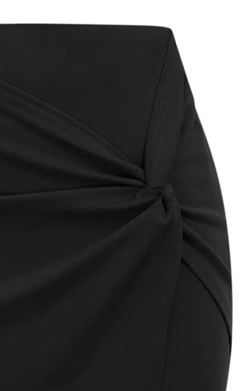 Blue Zone Planet |  Janet's Pleated Solid Color Bodycon Midi Skirt BLUE ZONE PLANET