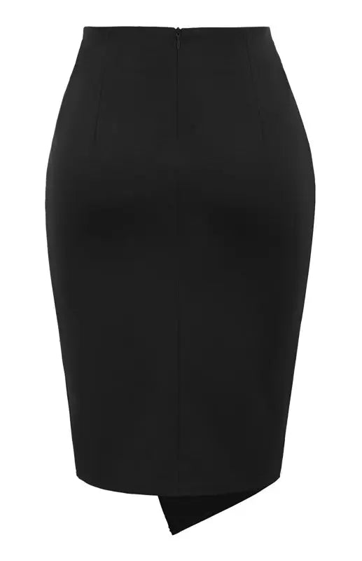 Blue Zone Planet |  Janet's Pleated Solid Color Bodycon Midi Skirt BLUE ZONE PLANET
