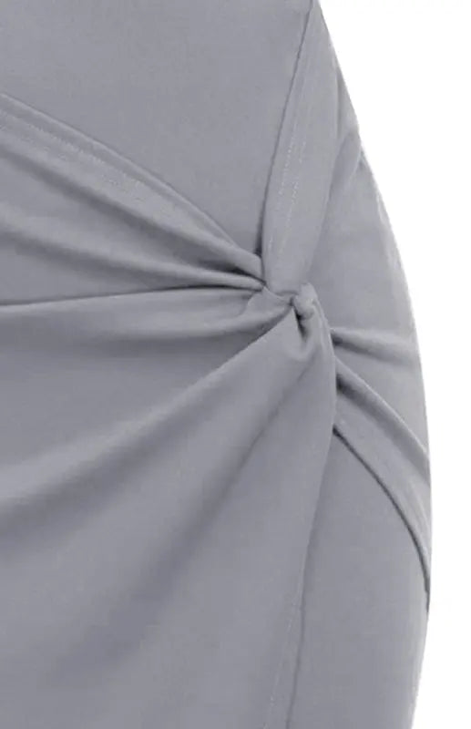 Blue Zone Planet |  Janet's Pleated Solid Color Bodycon Midi Skirt BLUE ZONE PLANET