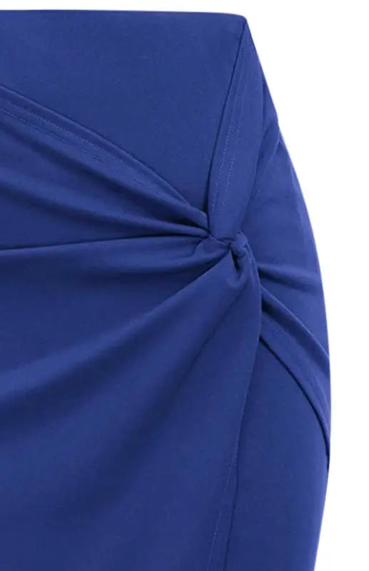 Blue Zone Planet |  Janet's Pleated Solid Color Bodycon Midi Skirt BLUE ZONE PLANET