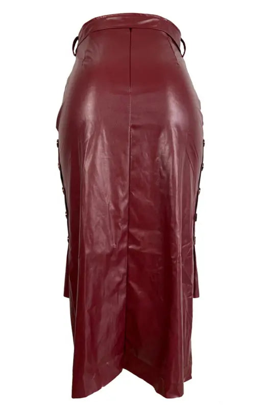 Blue Zone Planet |  Ladies Slit Midi Slim Skirt BLUE ZONE PLANET