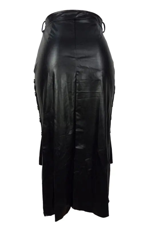 Blue Zone Planet |  Ladies Slit Midi Slim Skirt BLUE ZONE PLANET