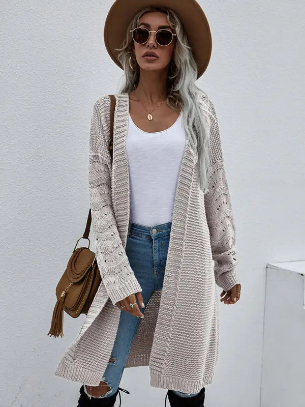 Blue Zone Planet | Open Knit Long Sleeve Cardigan BLUE ZONE PLANET