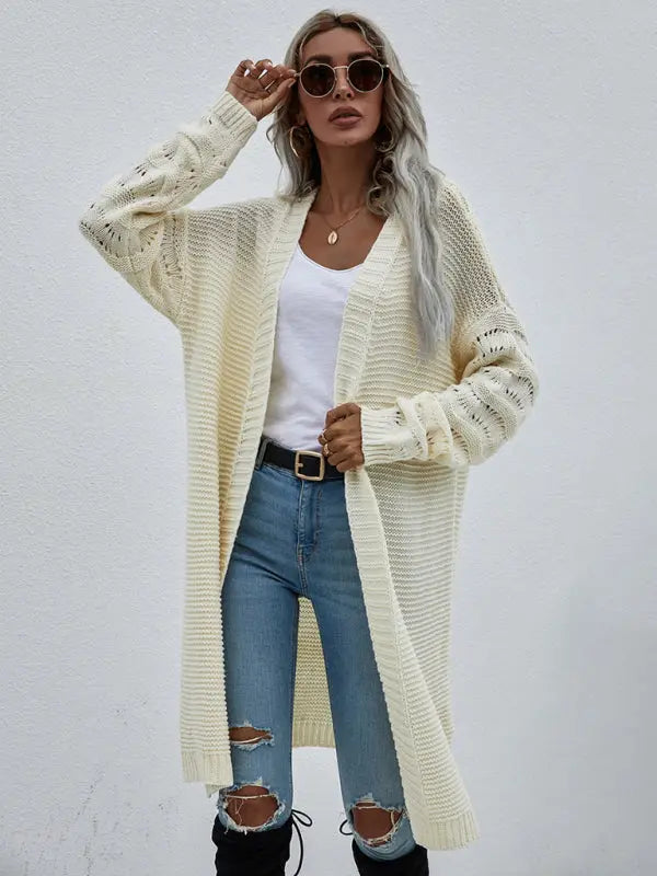 Blue Zone Planet | Open Knit Long Sleeve Cardigan BLUE ZONE PLANET
